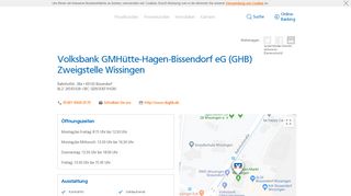 
                            4. Volksbank GMHütte-Hagen-Bissendorf eG (GHB) Zweigstelle ...