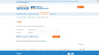 
                            5. Volksbank im Bergischen Land - Viele schaffen mehr - Login