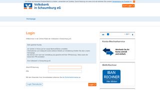 
                            1. Volksbank in Schaumburg eG Online-Filiale - BLZ …