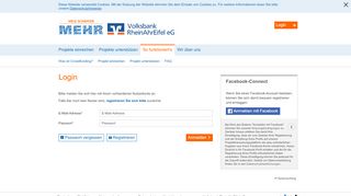 
                            4. Volksbank RheinAhrEifel - Viele schaffen mehr - Login