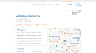 
                            1. Volksbank Senden eG,Eintrachtstraße 5 - Volksbank ...