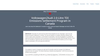 
                            3. Volkswagen/Audi 2.0-Litre TDI Emissions Settlement Program ...