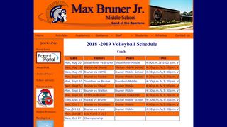 
                            6. Volleyballl Schedule - Bruner Middle School