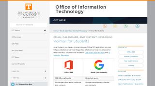 
                            2. Volmail for Students | Office of Information Technology