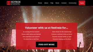 
                            1. Volunteer at Festivals with Hotbox Events!