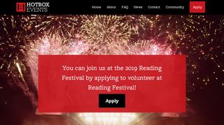 
                            5. Volunteer at Reading Festival 2019 with Hotbox Events!