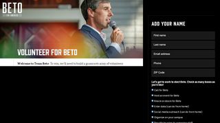 
                            6. Volunteer for Beto | Beto O'Rourke