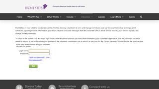 
                            4. Volunteer Login - Front Steps