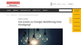 
                            2. Von e:veen zu Change!: Belieferung trotz Kündigung ...