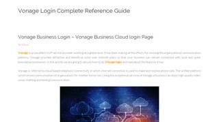 
                            4. Vonage Business Login – Vonage Business Cloud …
