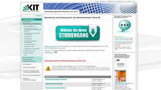 
                            5. Vor dem Studium - Bewerbung und Zulassung - KIT