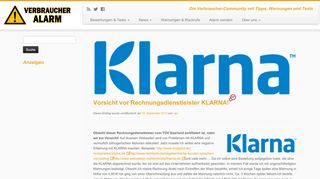 
                            5. Vorsicht vor Rechnungsdienstleister KLARNA ...