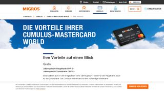 
                            5. Vorteile der Cumulus-Mastercard | Migros