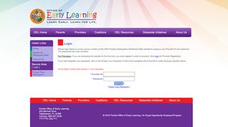 
                            2. VPK Provider Kindergarten Readiness Rate Website - Login