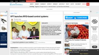 
5. VPT launches RFID-based control systems