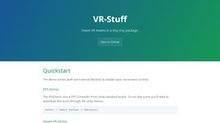 
                            6. VR-Stuff - GitHub Pages