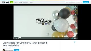
                            4. Vray studio for Cinema4D (vray preset & free materials) on ...
