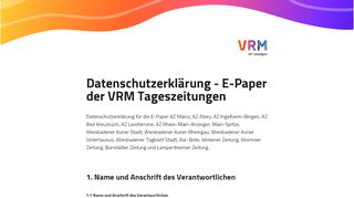 
                            7. VRM E-Paper - VRM Datenschutz