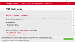 
                            8. VRS-Ticketshop | Kölner Verkehrs-Betriebe