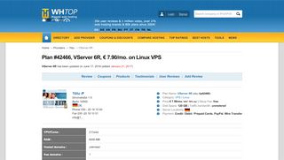 
                            6. VServer 6R > 1blu.de, EUR 7.90/mo. on VPS, Linux