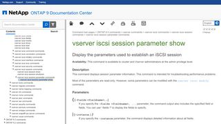 
                            6. vserver iscsi session parameter show - …