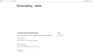 
                            9. Vulnerability : isehlt : SevenIT SevDesk 3.10 - …