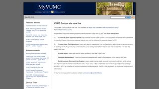 
                            8. VUMC Concur site now live (05/12/2016) - mc.vanderbilt.edu