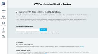 
                            5. VW Emissions Modification Lookup