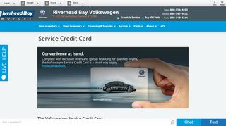 
                            5. VW Service Credit Card | Riverhead Bay Volkswagen