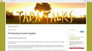 
                            2. VX Gateway Trustee Update - TARA TALKS