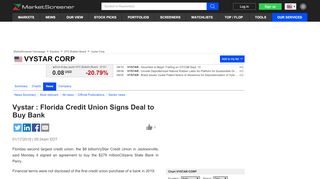 
                            9. Vystar : Florida Credit Union Signs Deal to Buy Bank ...