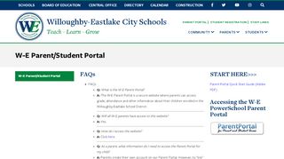 
                            4. W-E Parent/Student Portal - Willoughby-Eastlake City Schools