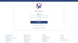 
                            9. W2W Sign In - WhenToWork Online Employee Scheduling Program