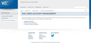 
                            4. W3C User Account Management
