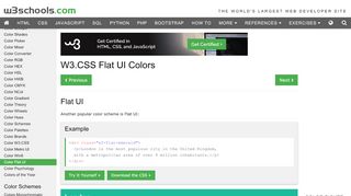 
                            7. W3.CSS Flat UI Colors