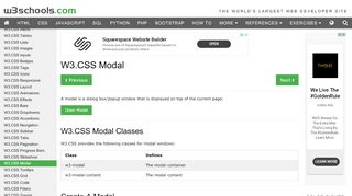 
                            1. W3.CSS Modal - w3schools.com