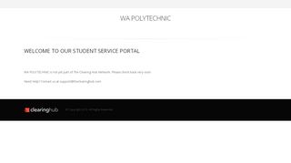 
                            7. WA POLYTECHNIC Student service Portal - The Clearing Hub