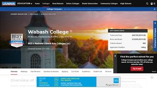 
                            7. Wabash College - Profile, Rankings and Data | US News Best Colleges