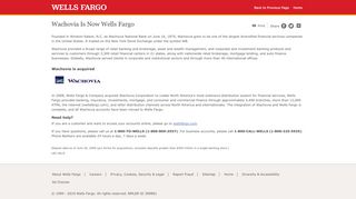 
                            5. Wachovia Is Now Wells Fargo - Wells Fargo