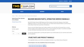 
                            5. Wacker Neuson Parts - TMSEquip.com