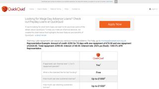 
                            9. Wage Day Advance Loans - Apply at QuickQuid