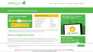 
                            7. Wage Day Advance Loans up to £1k - Uncle Buck Wage Day Loans