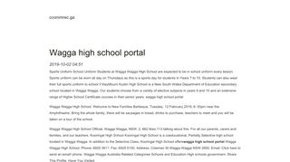 
                            5. Wagga high school portal