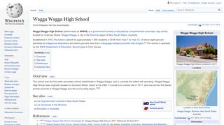 
                            2. Wagga Wagga High School - Wikipedia