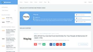 
                            9. WagJag 2019 Coupons, and Promo Codes