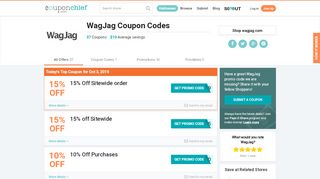 
                            5. WagJag Coupons - Save 15% w/ Aug. 2019 Promo & Coupon Codes