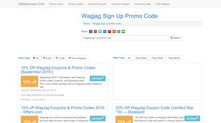 
                            3. Wagjag Sign Up Promo Code - getsetcoupon.com