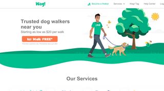 
                            9. WagWalking.com - Leading Local Dog Walker Service for Dog Owners