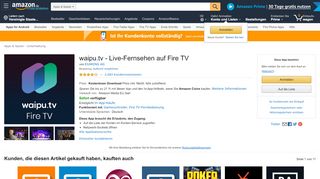 
                            11. waipu.tv – Live-Fernsehen auf Fire TV: Amazon.de: Apps für ...