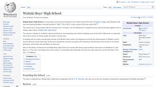 
                            5. Waitaki Boys' High School - Wikipedia